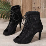 Supportive Lace-Up Heeled Bunion-Friendly Sandals
