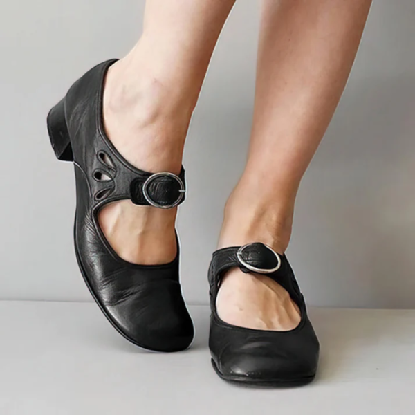 Vintage-Inspired Block Heel Sandals
