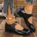 Vintage-Inspired Block Heel Sandals