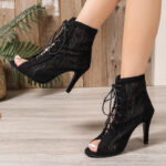 Supportive Lace-Up Heeled Bunion-Friendly Sandals